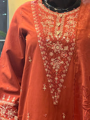 Elegant 2 Piece Embroidered Lawn Suit