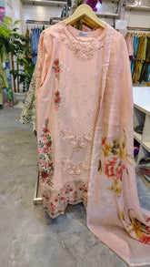 Fully embroidered Elegance 3-piece lawn suit by Fashion Street, featuring intricate embroidery and lightweight fabric for summer wear.