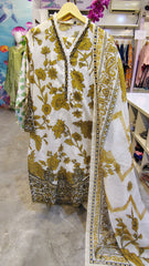 Elegant Floral Printed 3-Piece Suit
