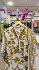 Elegant Floral Printed 3-Piece Suit