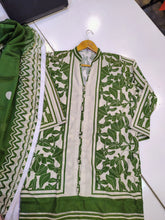 Stylish Green 3 Piece Grip Fabric Co-Ord Suit