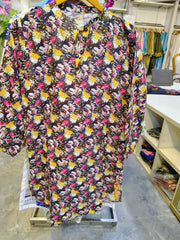 Elegant floral printed 3-piece lawn suit with farshi shalwar from Fashion Street, showcasing intricate floral patterns and vibrant fabrics.