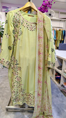 Elegant Embroidered 3-Piece Lawn Suit