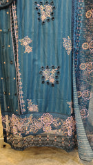 Blue 3-Piece Embroidered Lawn Suit