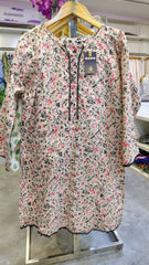 Elegant Soft Cotton 2-Piece Printed Suit