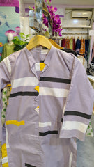 Light Purple Block Printed 2-Piece Cotton Suit