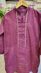 Dark Purple Plain 2-Piece Cotton Suit
