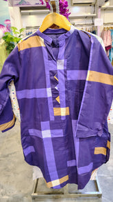 Purple 2-Piece Cotton Suit