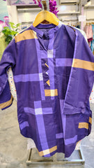 Purple 2-Piece Cotton Suit
