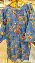 ✨ Elegant Blue Printed Lawn Suit