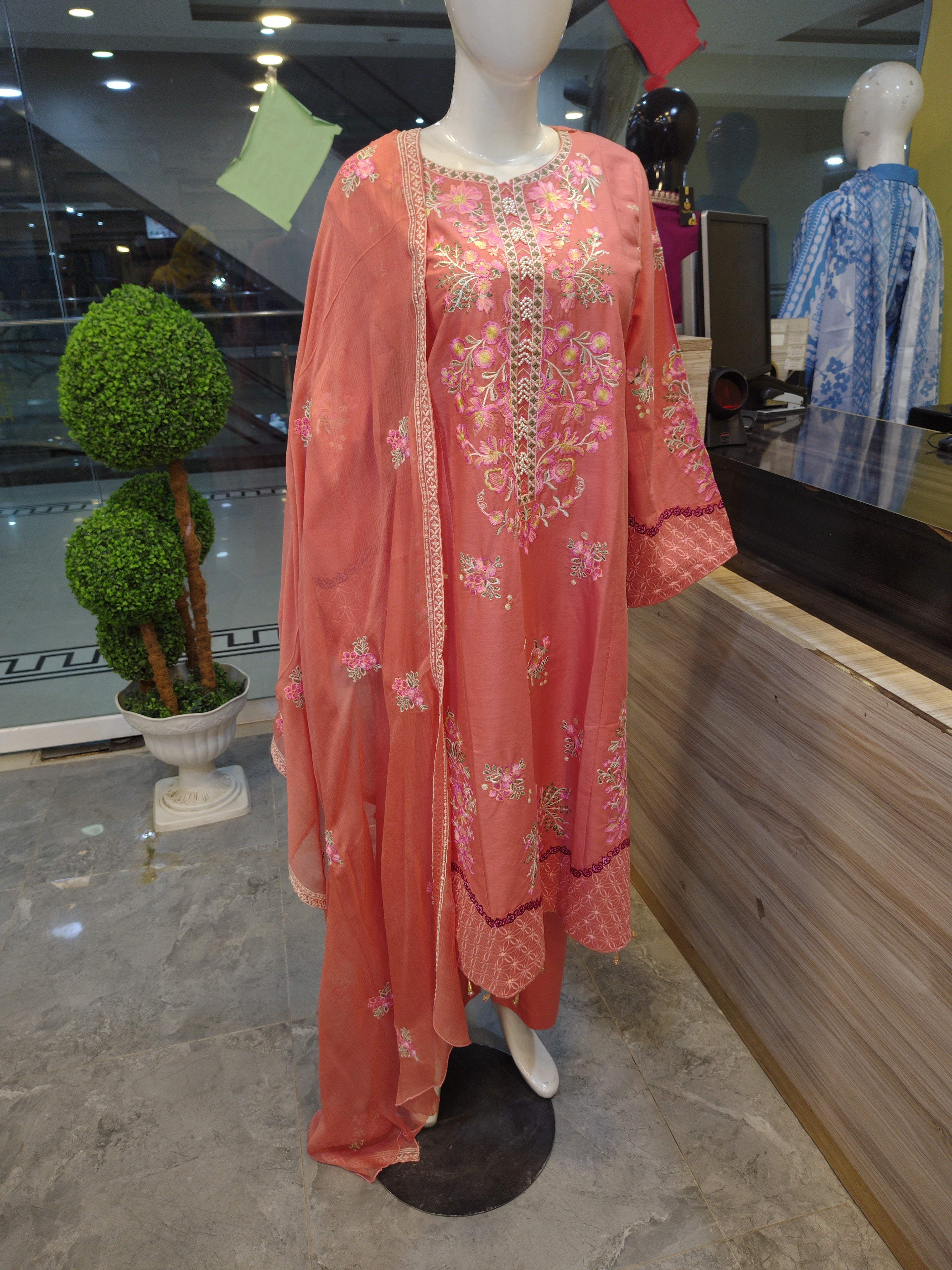 Premium Embroidered Lawn 3-Piece Suit