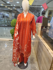 Elegant Lawn Embroidered 3-Piece Suit