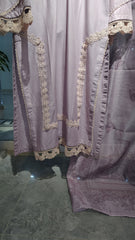 Elegant Lowan 3 Piece Lace Work Suit