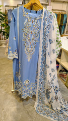 Elegance 3-Piece Lawn Suit – Fully Embroidered