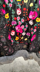 Elegant Black Embroidered Lawn 3 Piece Suit