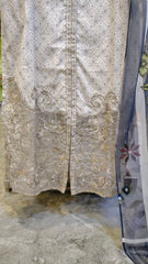 Elegant Grey Printed Lawn 3 Piece Suit