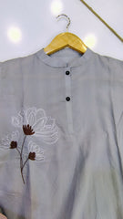 Short length embroidered lawn kurta by Fashion Street, featuring intricate embroidery and lightweight fabric for casual wear.