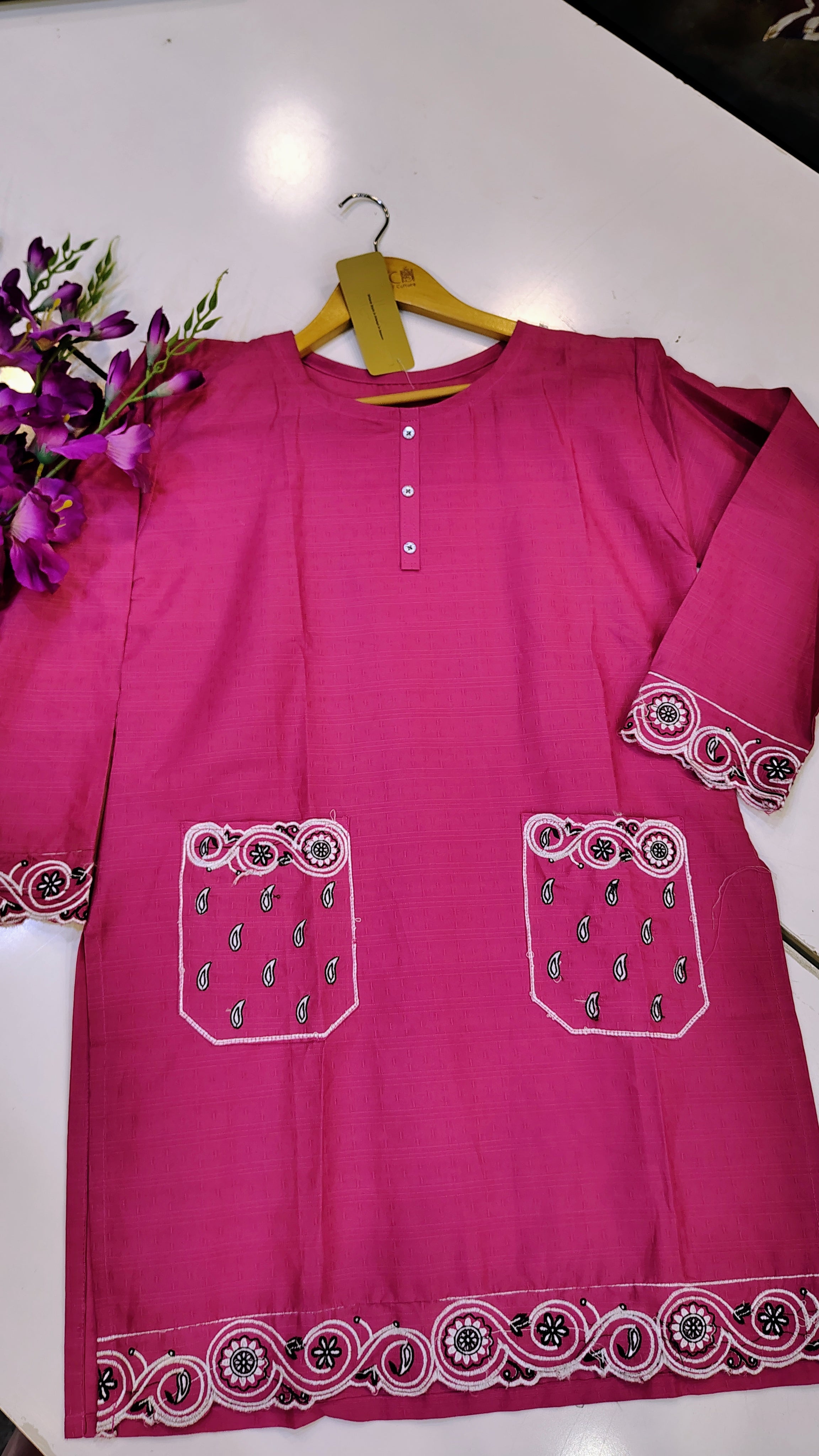 Short Length Embroidered Lawn Kurta