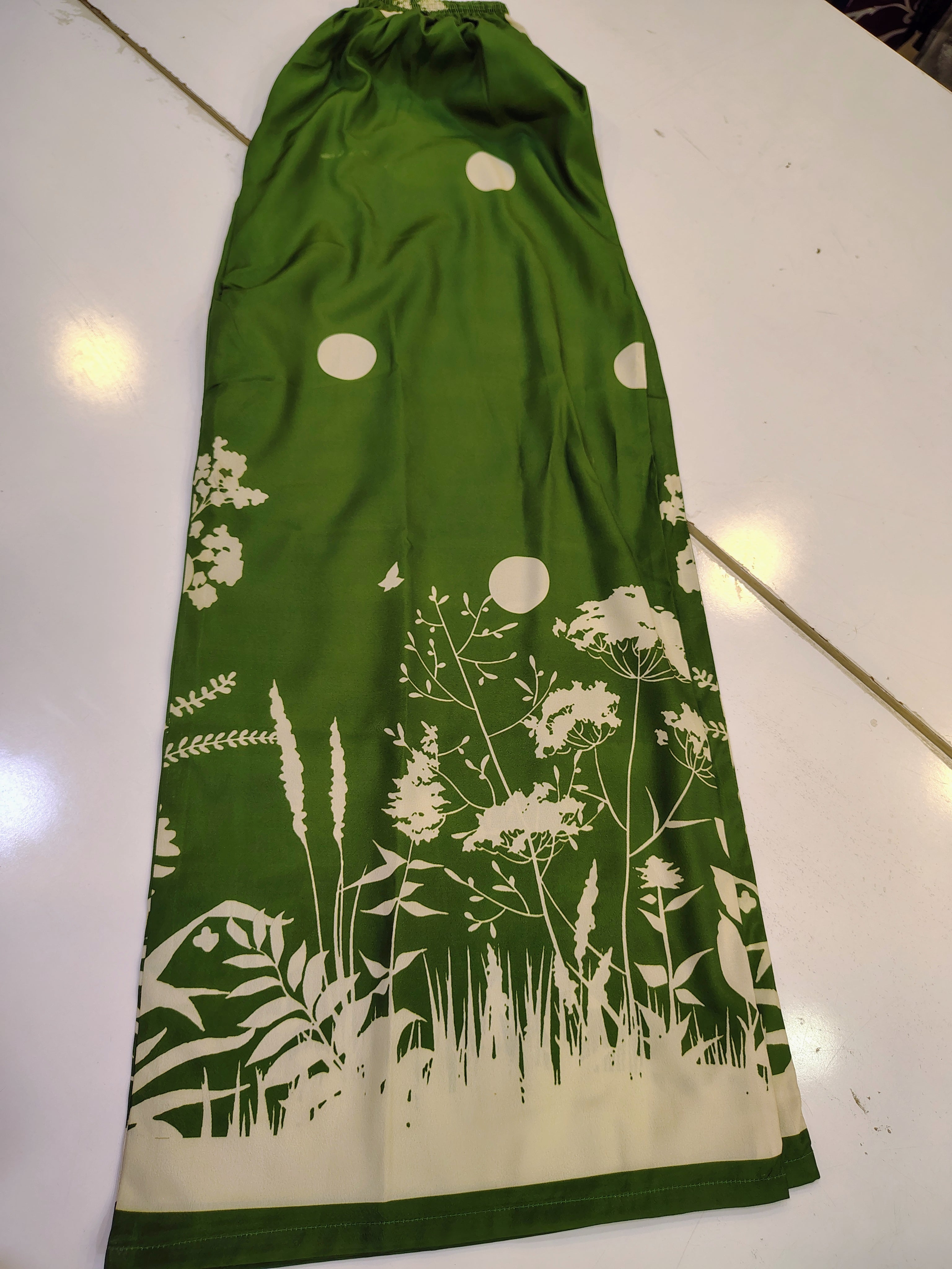Stylish Green 3 Piece Grip Fabric Co-Ord Suit