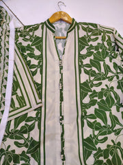 Stylish Green 3 Piece Grip Fabric Co-Ord Suit