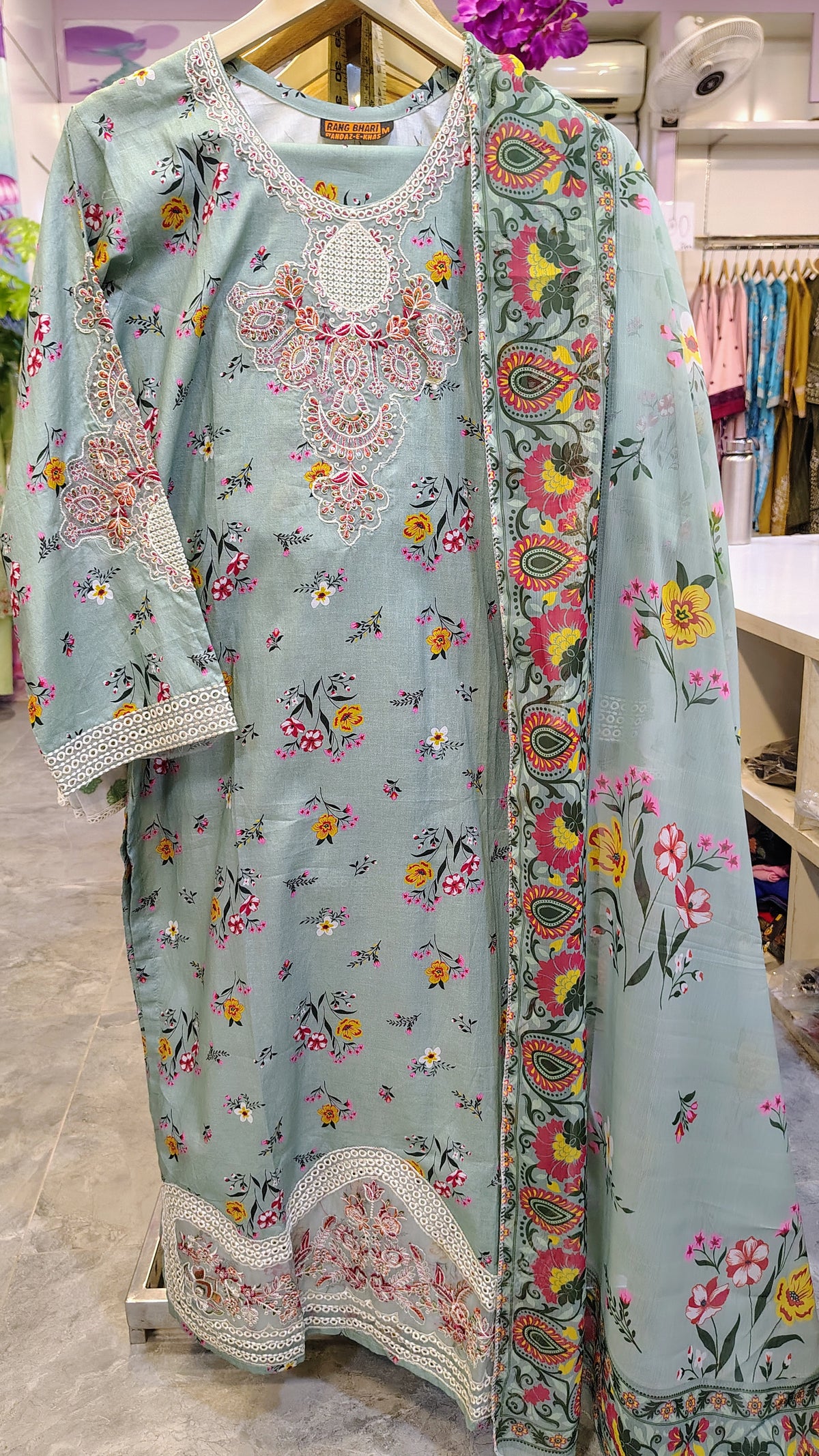 Embroidered 3-Piece Lawn Suit