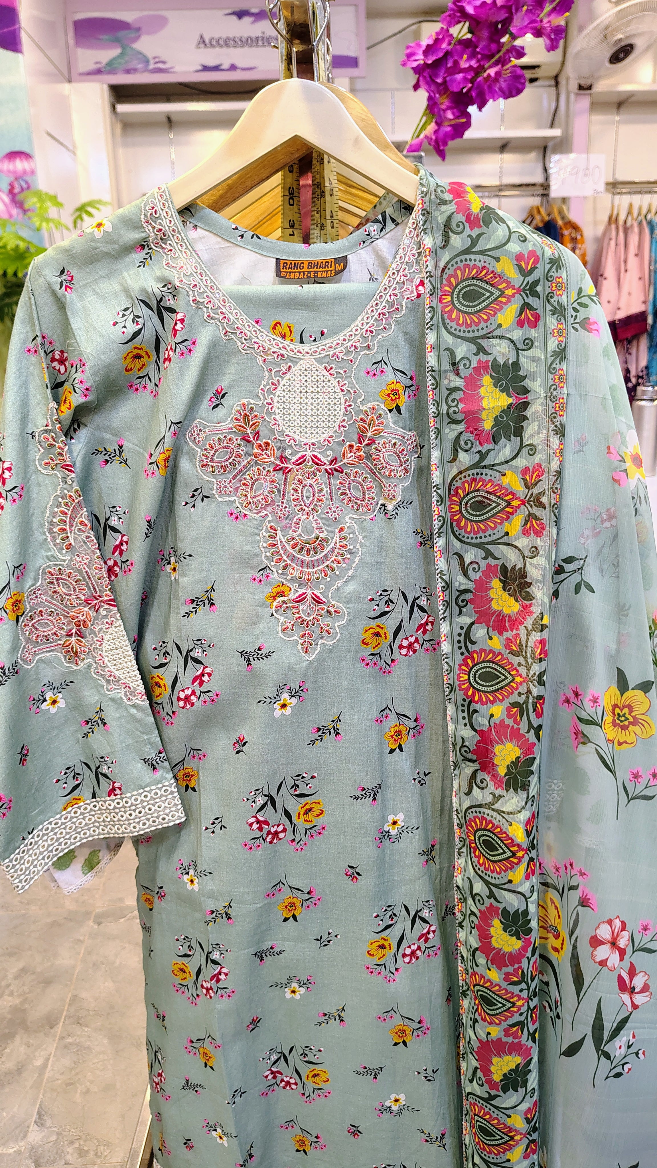 Embroidered 3-Piece Lawn Suit