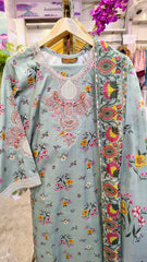 Embroidered 3-Piece Lawn Suit