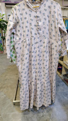 Floral Printed Cotton Long Frock