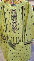 Light Yellow Embroidered Short Kurta