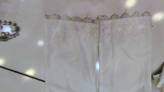 White Lace Detail Wide-Leg Trouser