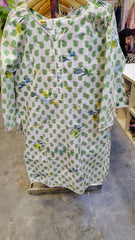 Elegant Light Cotton 2-Piece Printed Suit