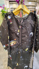 Black 2-Piece Light Cotton  Suit