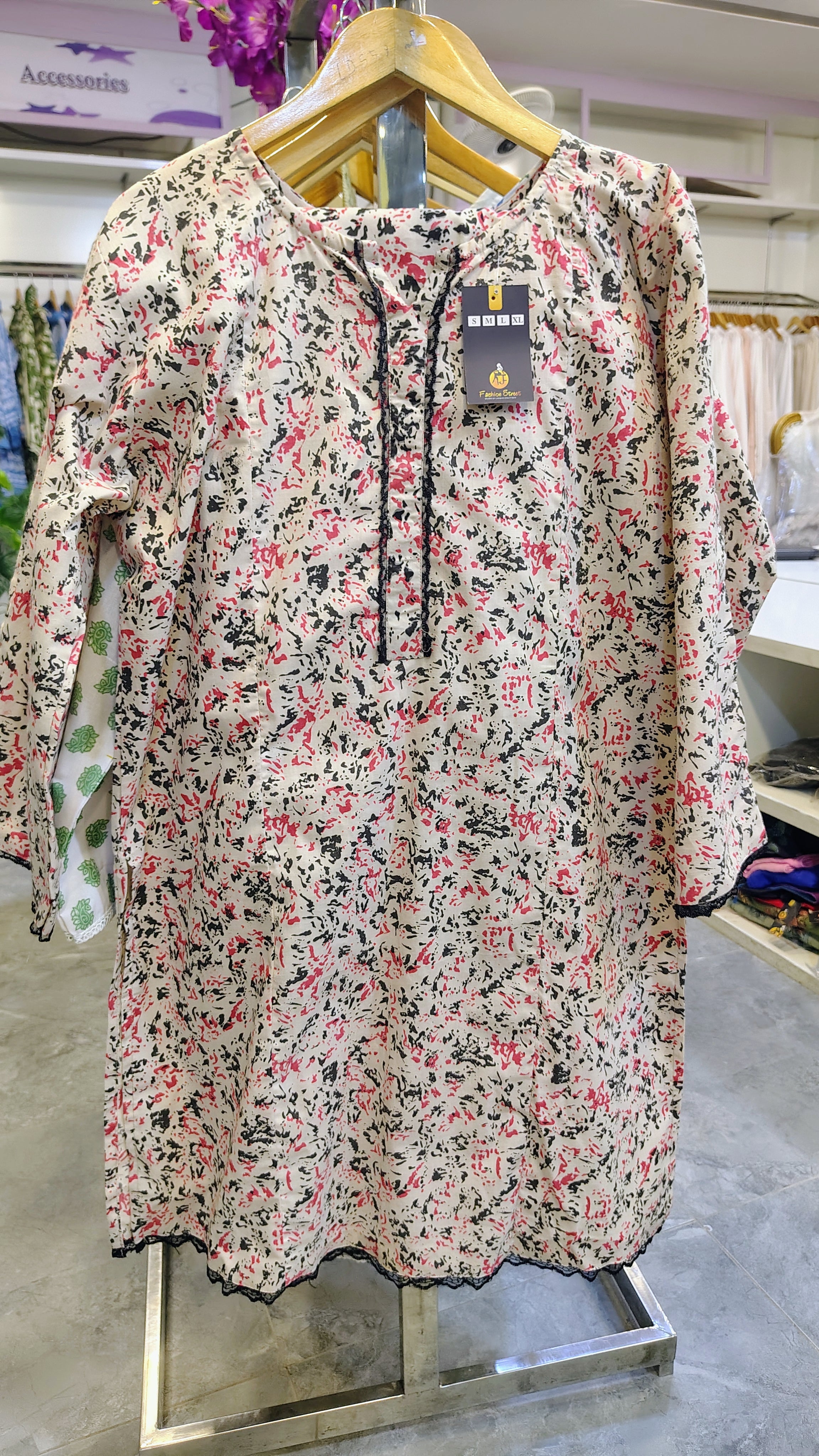 Elegant Soft Cotton 2-Piece Printed Suit