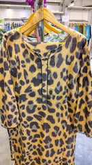 Leopard Print 2-Piece Cotton Suit