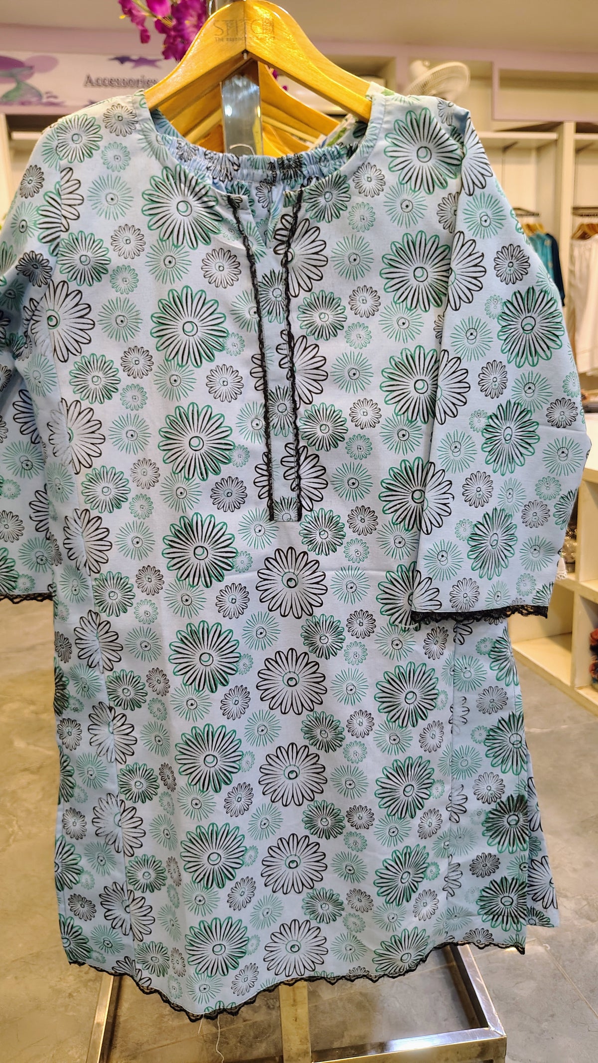 2-Piece Printed Cotton Suit