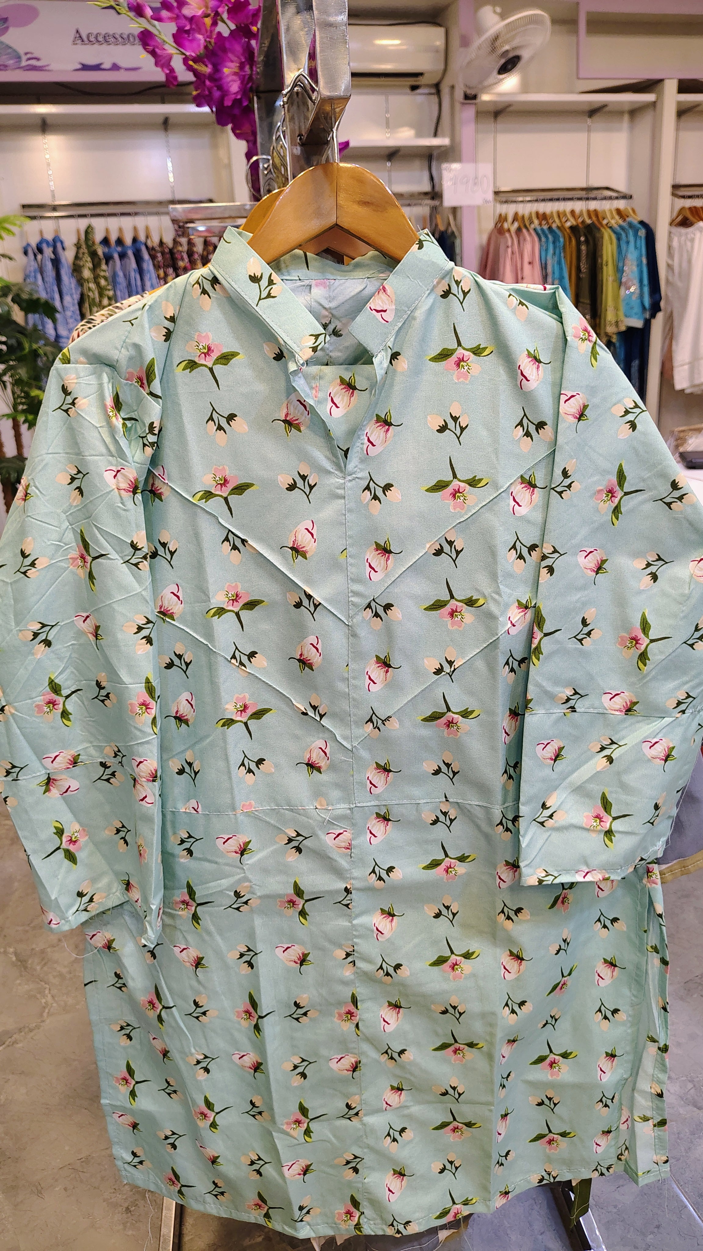 2-Piece Floral ElegantCotton Suit