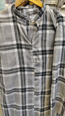 Grey 2-Piece Cotton Suit with Black Lining