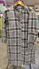 Grey 2-Piece Cotton Suit with Black Lining