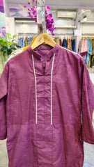 Dark Purple Plain 2-Piece Cotton Suit