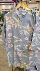 Grey 2-Piece Printed Cotton Suit