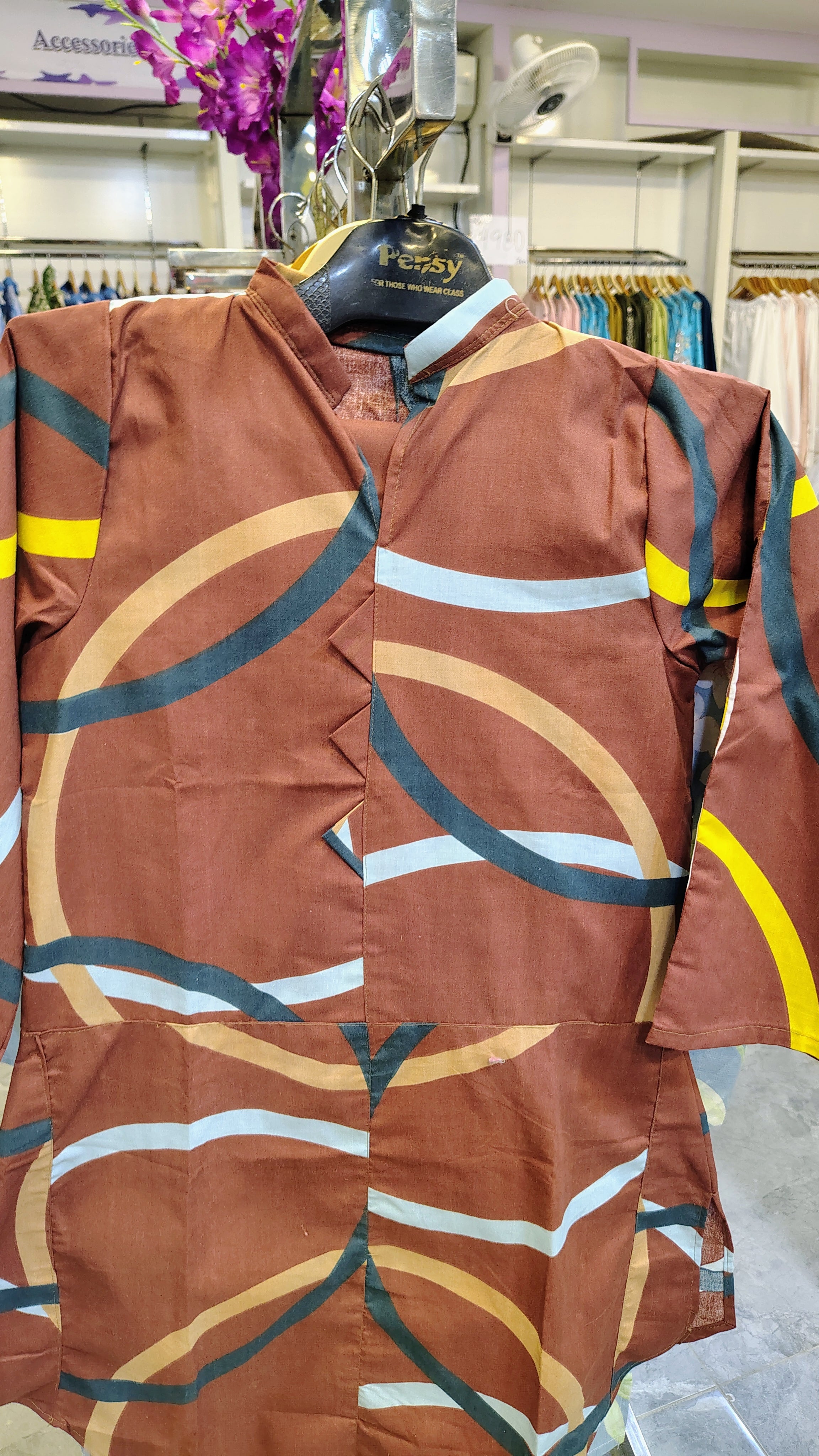 Chocolate Brown 2-Piece Cotton Suit
