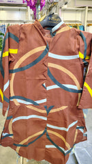 Chocolate Brown 2-Piece Cotton Suit