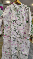 Elegant 2-Piece Printed Cotton Suit