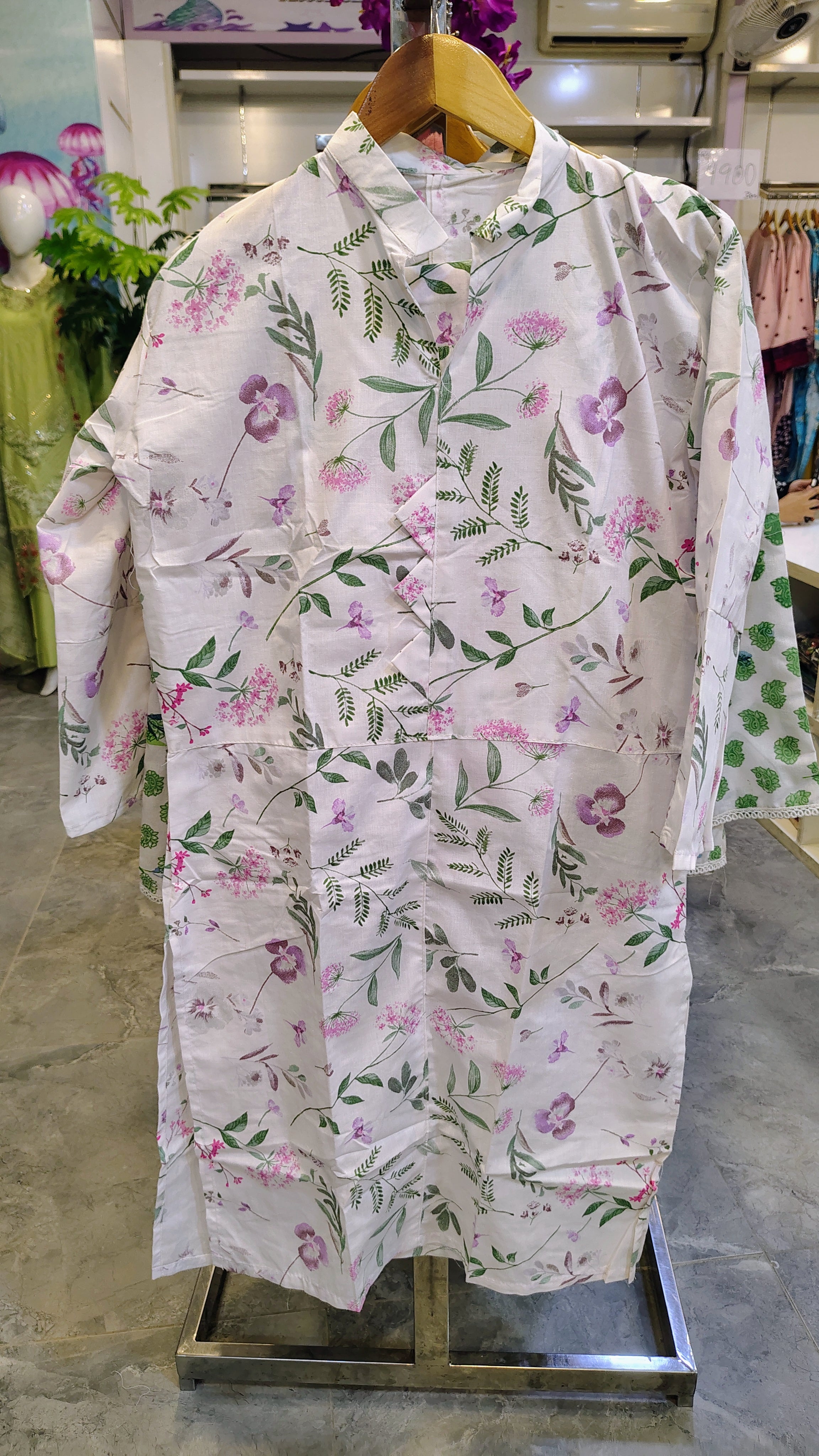 Elegant 2-Piece Printed Cotton Suit