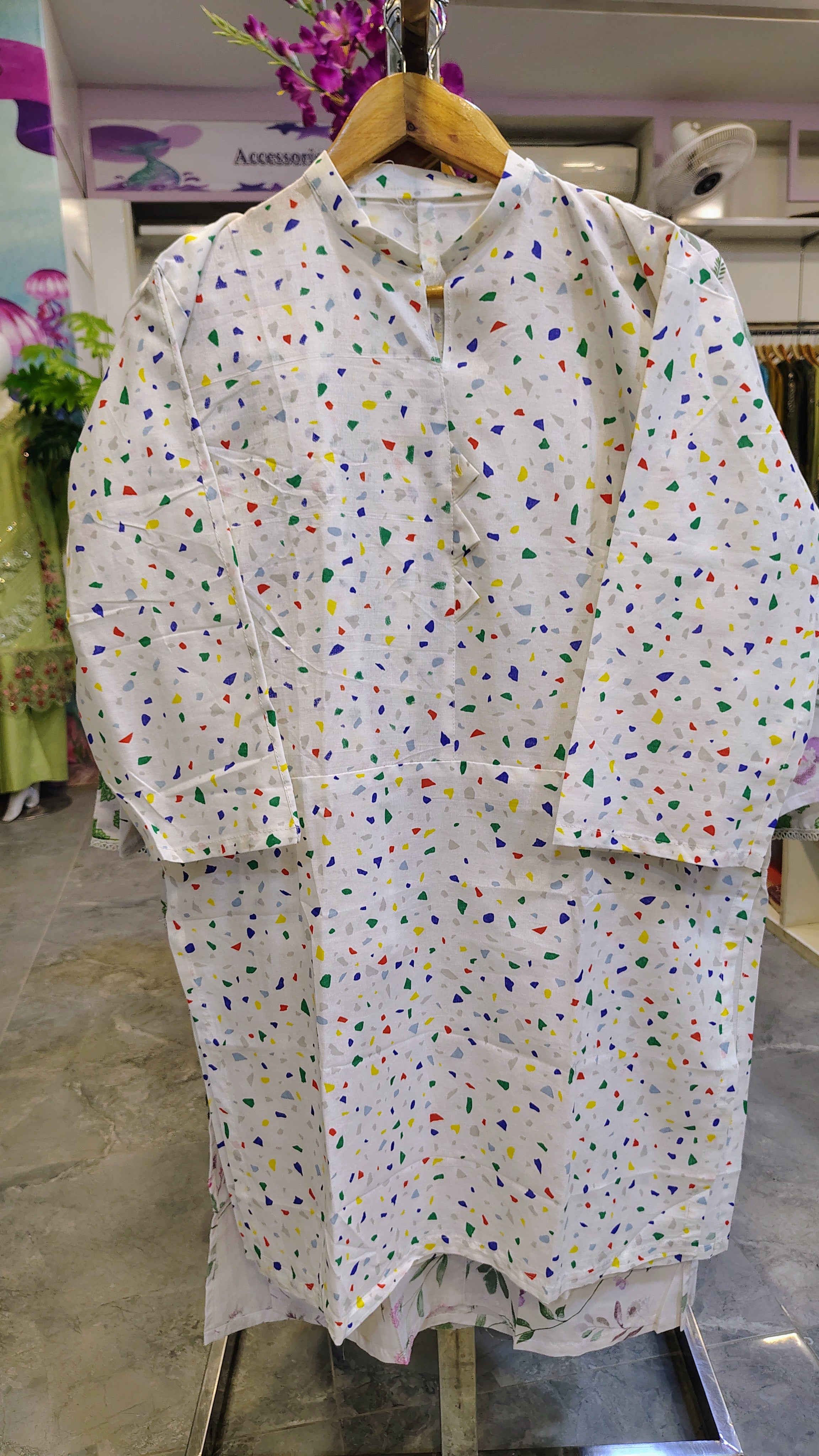 White 2-Piece Cotton Suit