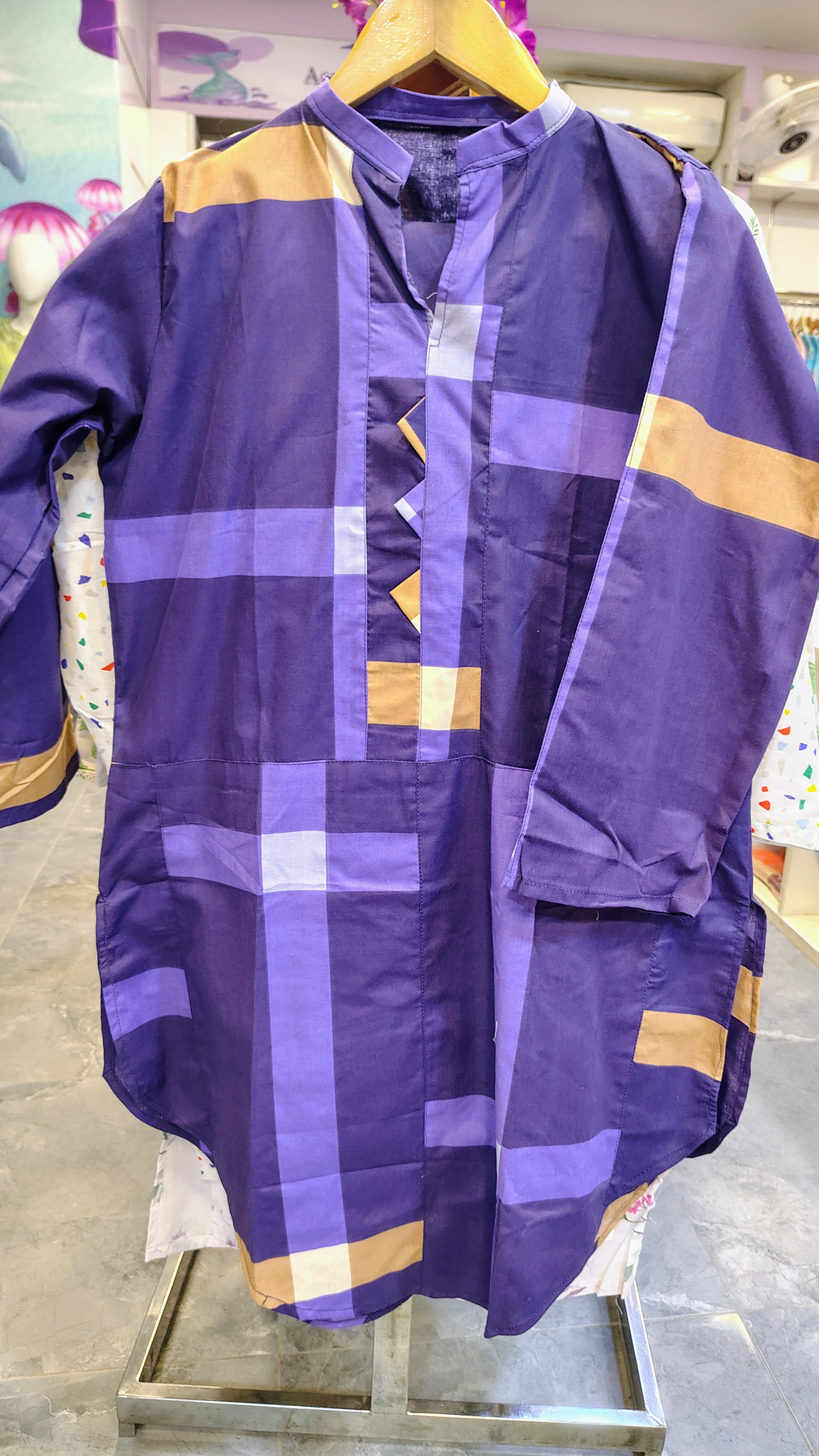 Purple 2-Piece Cotton Suit