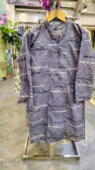 Elegant Grey 2-Piece Cotton Suit