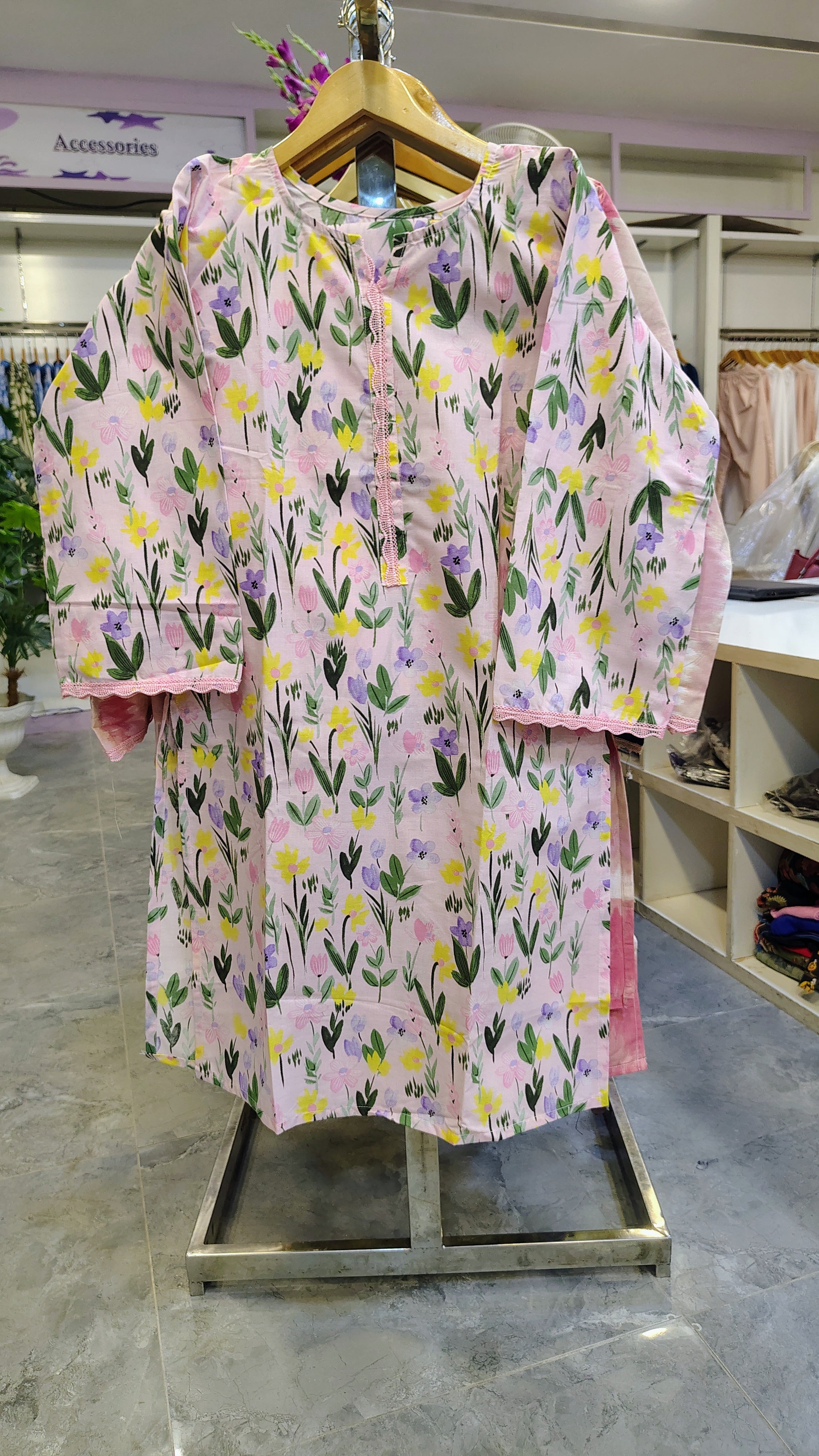 Floral Printed 2 Piece soft cotton Suit